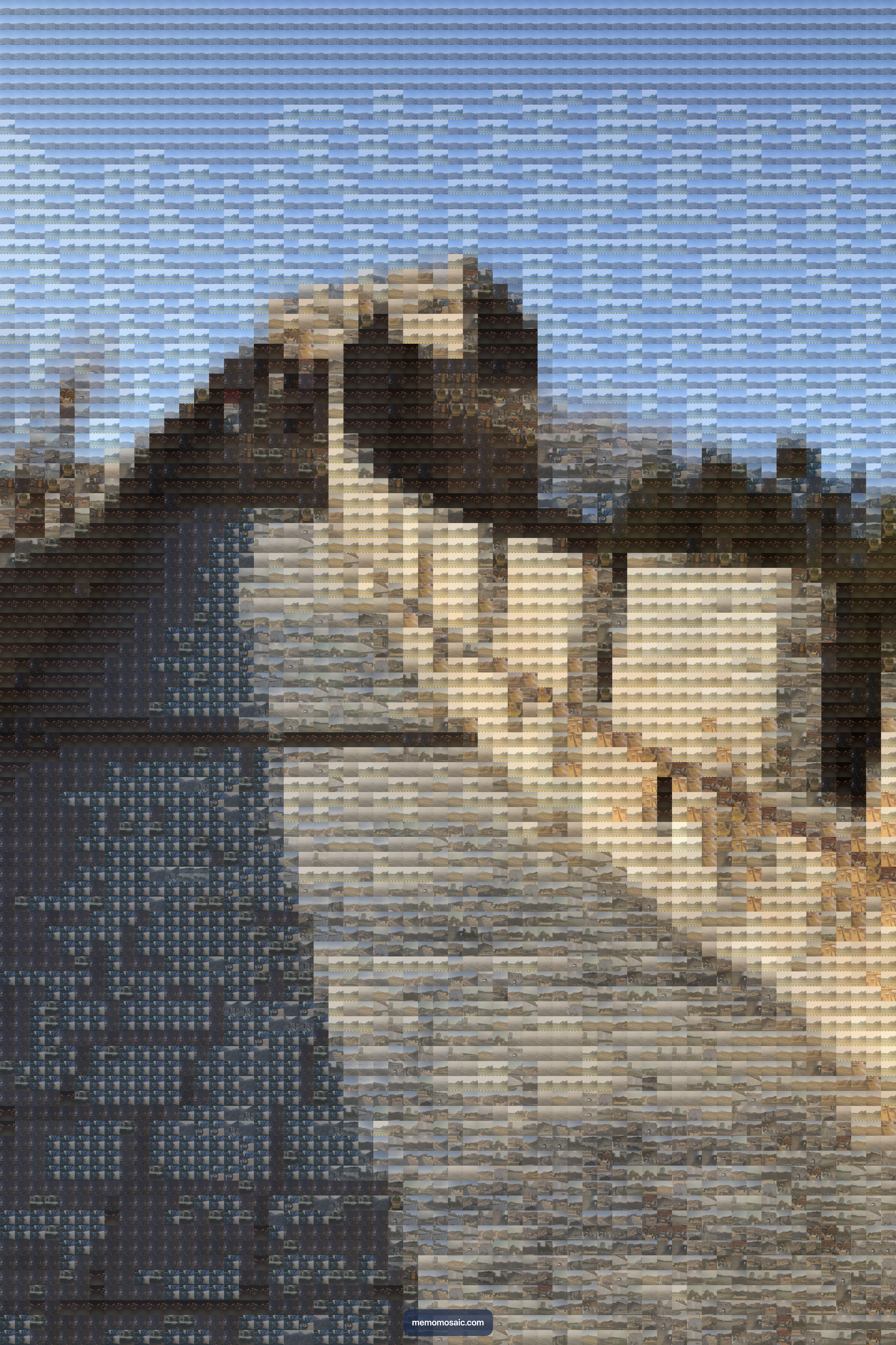 Great Wall of China mosaic preview