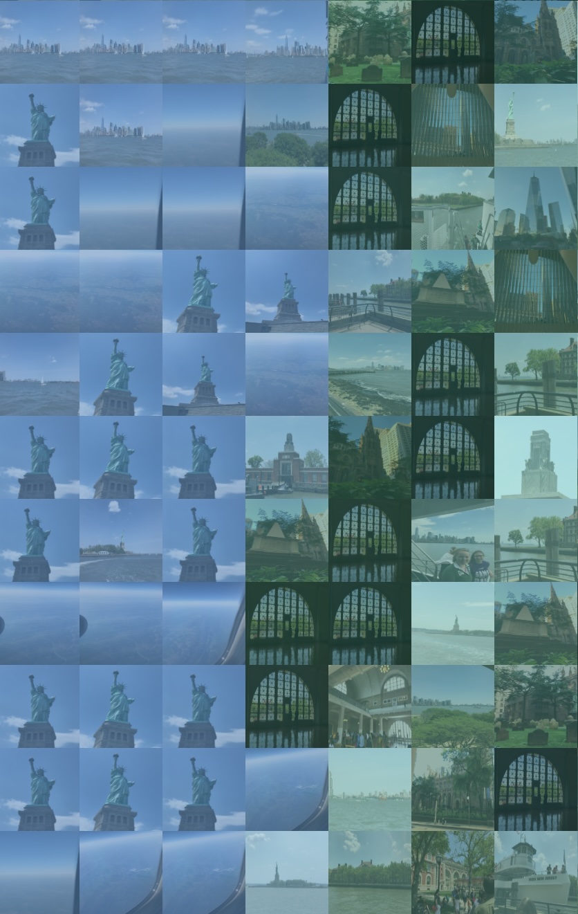 Statue of Liberty mosaic tile detail